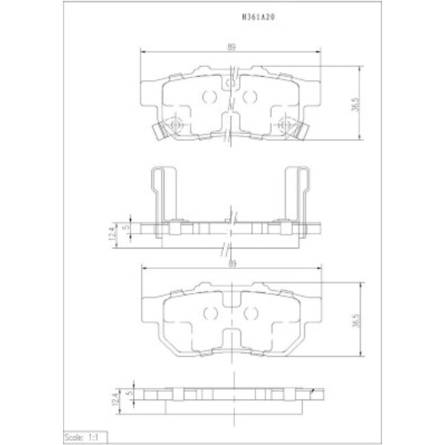 4 Plaquettes De Frein Nps H361a20
