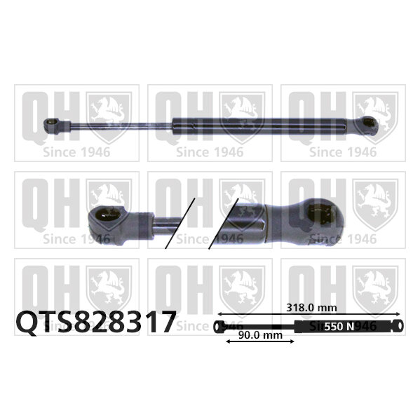 Vérin De Vitre Arrière Quinton Hazell Qts828317
