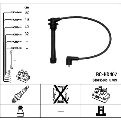 Faisceau D'allumage Ngk Rc-hd407
