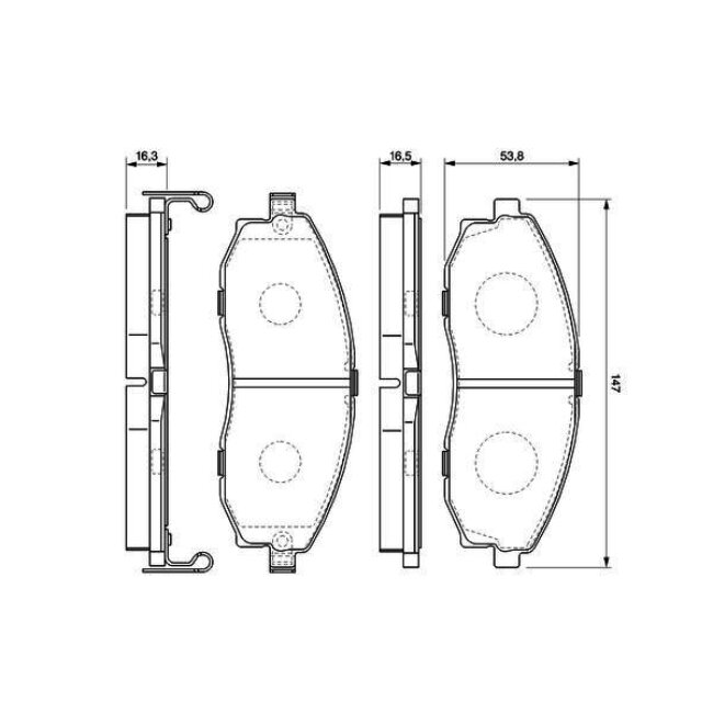 4 Plaquettes De Frein Bosch 0986424670
