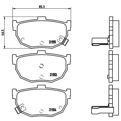 4 Plaquettes De Frein Brembo P30003
