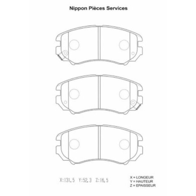 4 Plaquettes De Frein Nps H360i17