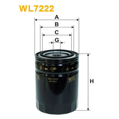 Filtre À Huile Wix Wl7222