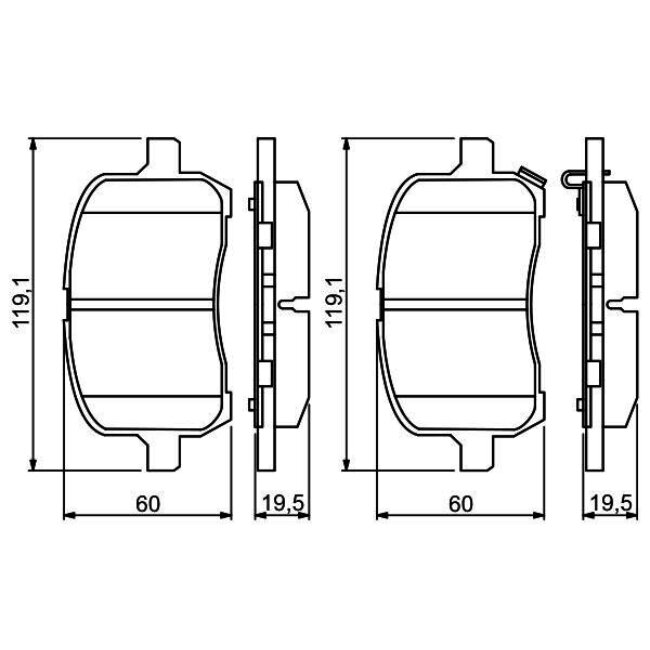 4 Plaquettes De Frein Bosch 0986494306
