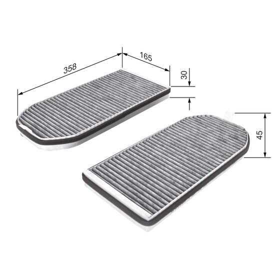 Filtre D'habitacle À Charbon Actif Bosch R2362