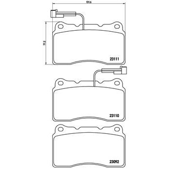 4 Plaquettes De Frein Brembo P23078
