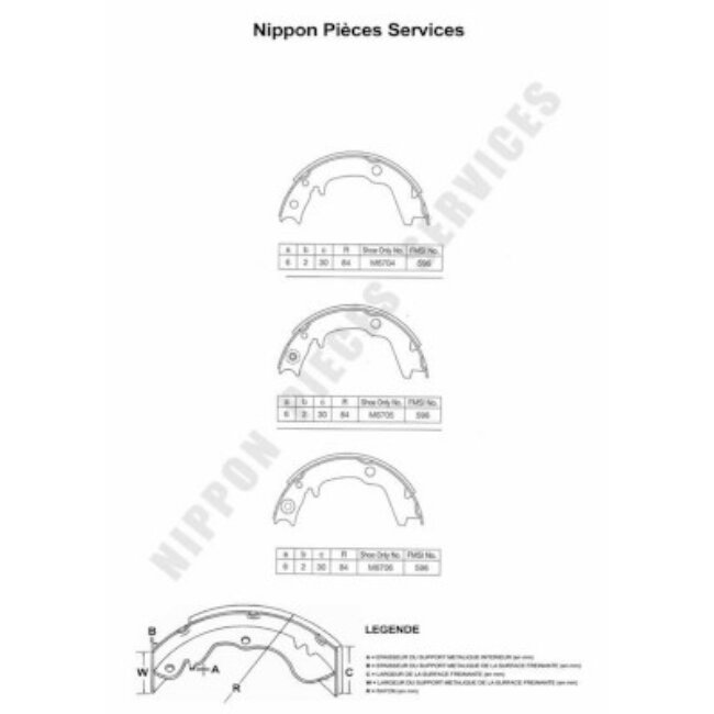 Jeu De 4 Mâchoires De Frein Nps M350i19
