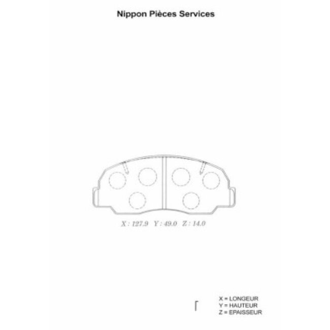 4 Plaquettes De Frein Nps D360u01