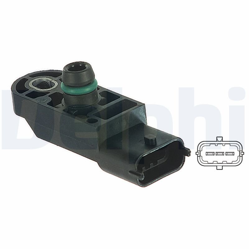 Delphi Capteur De Pression MAP PS10130 - Pour Moteurs Essence - Protection Gel Silicone - Haute Durabilité