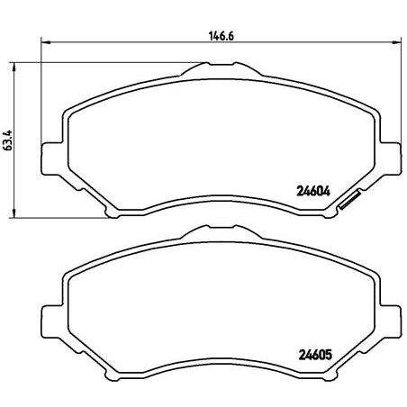 4 Plaquettes De Frein Brembo P11022