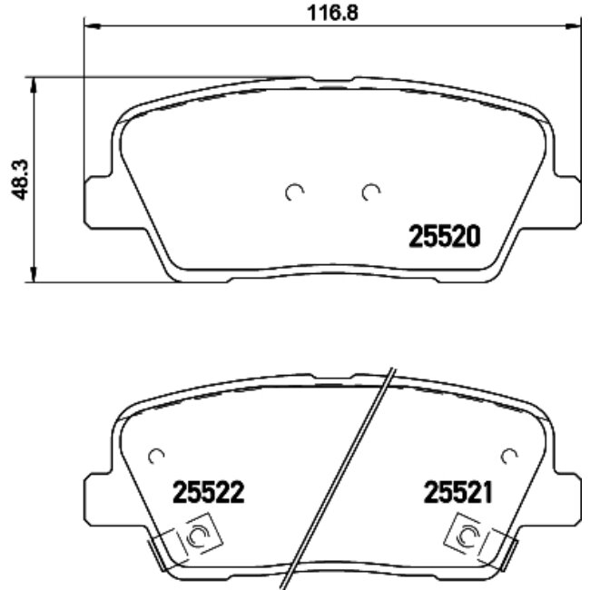 4 Plaquettes De Frein Brembo P 30 081