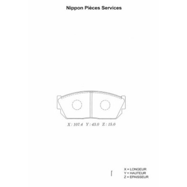 4 Plaquettes De Frein Nps H360a13