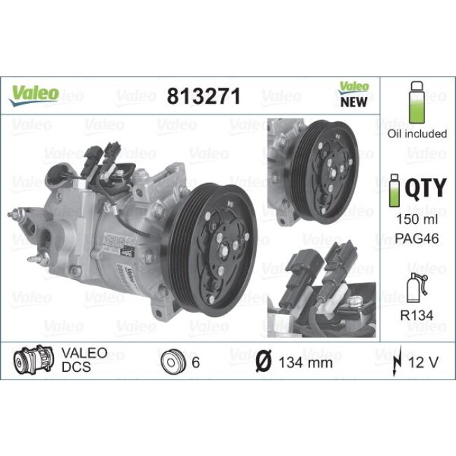 Compresseur De Climatisation Valeo 813271