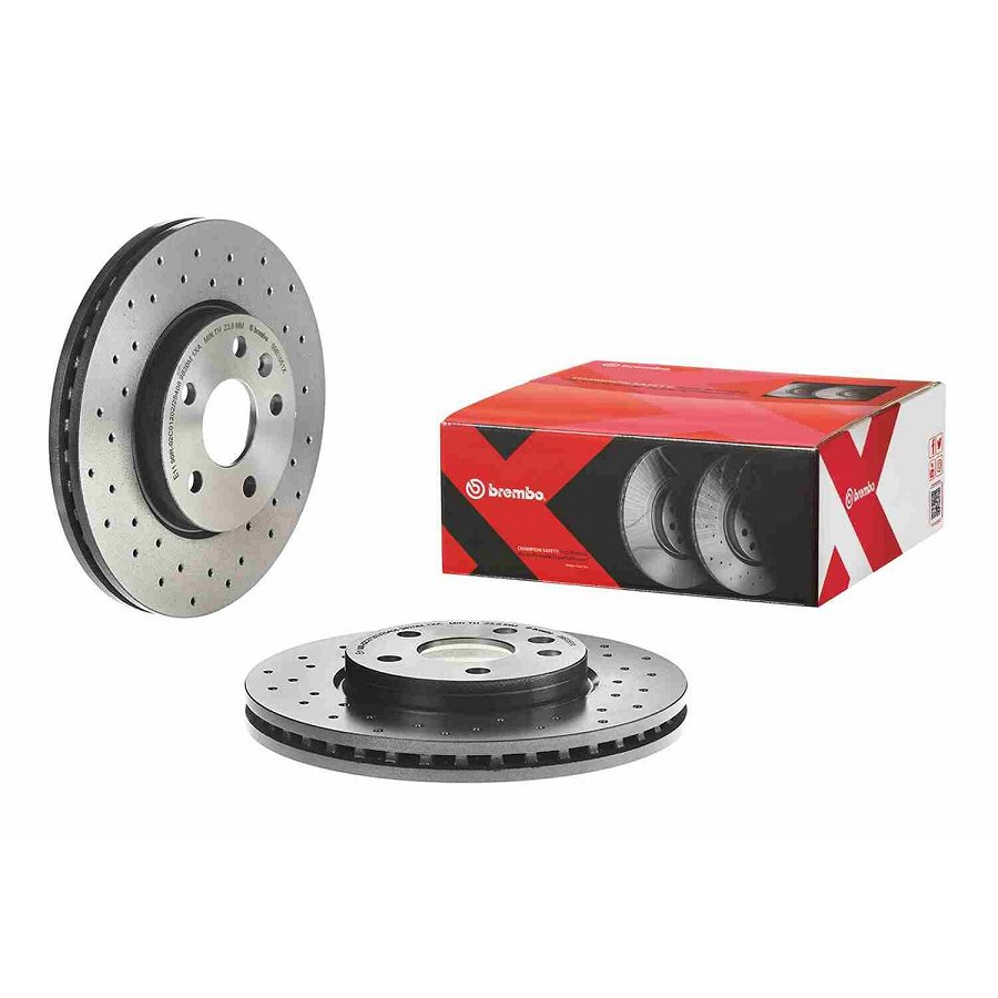 2 Disques De Frein Brembo Xtra Vernis Uv 09.b355.1x