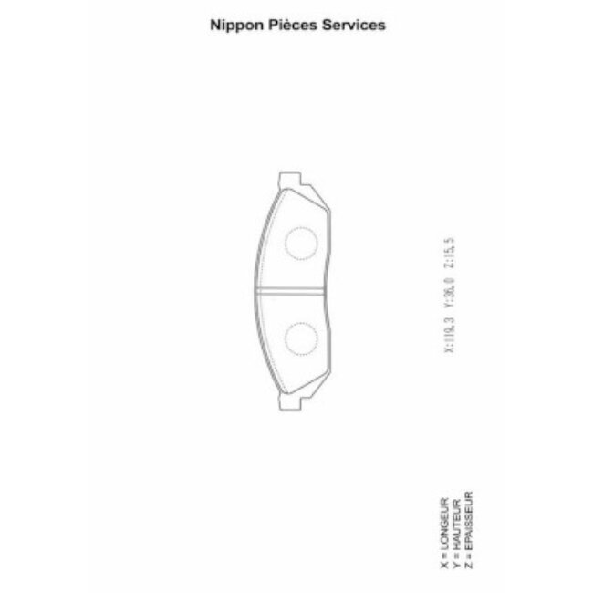 4 Plaquettes De Frein Nps H360a04