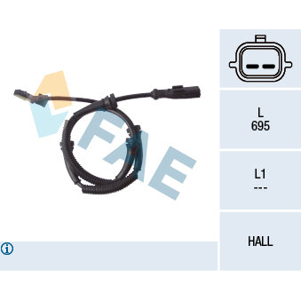 Capteur De Vitesse De Roue Abs Fae 78180f