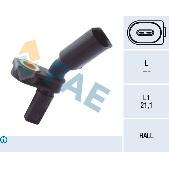 Capteur De Vitesse De Roue Abs Fae 78144f