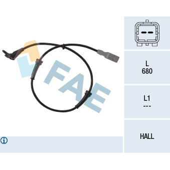 Capteur De Vitesse De Roue Abs Fae 78101f