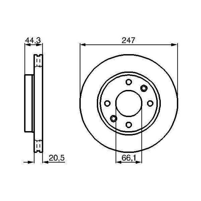2 Disques De Frein Bosch 0986478211