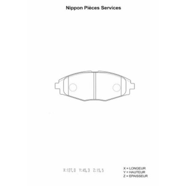 4 Plaquettes De Frein Nps D360o06