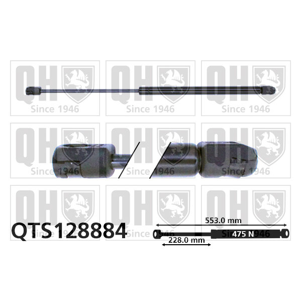 Vérin De Coffre Quinton Hazell Qts128884