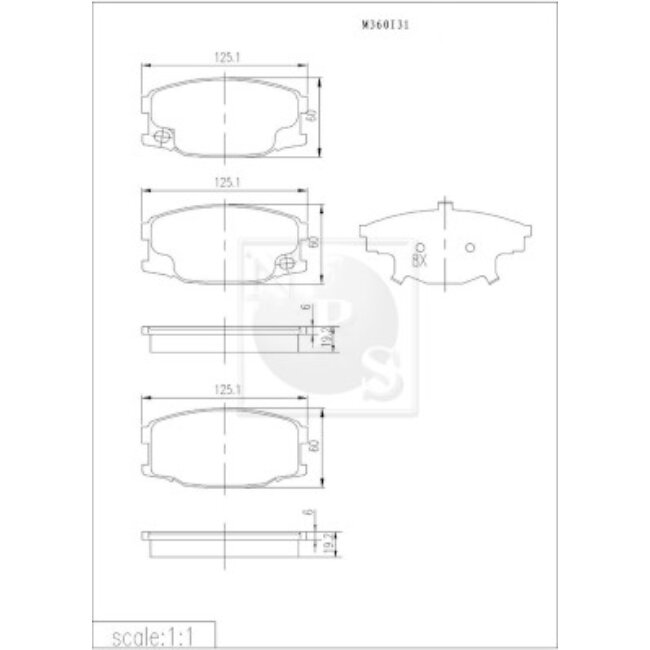 4 Plaquettes De Frein Nps M360i31