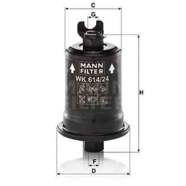 Filtre À Carburant Mann-filter Wk614/24x