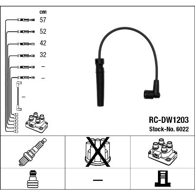 Faisceau D'allumage Ngk Rc-dw1203