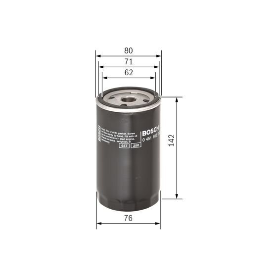 BOSCH Filtre a  huile  0 451 103 092 (X1)