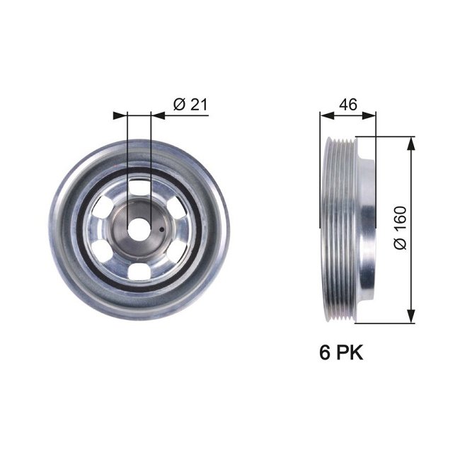 Poulie Damper Gates Tvd1081