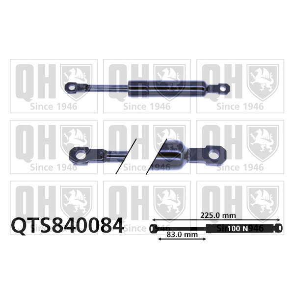 Vérin De Tablette Pliable Quinton Hazell Qts840084