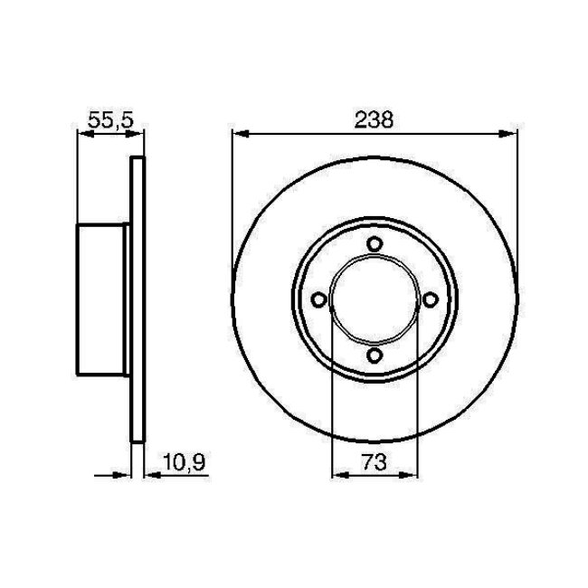 2 Disques De Frein Bosch 0986478079