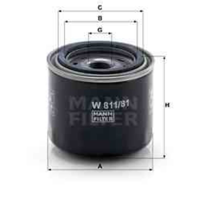 Filtre À Huile Mann-filter W811/81