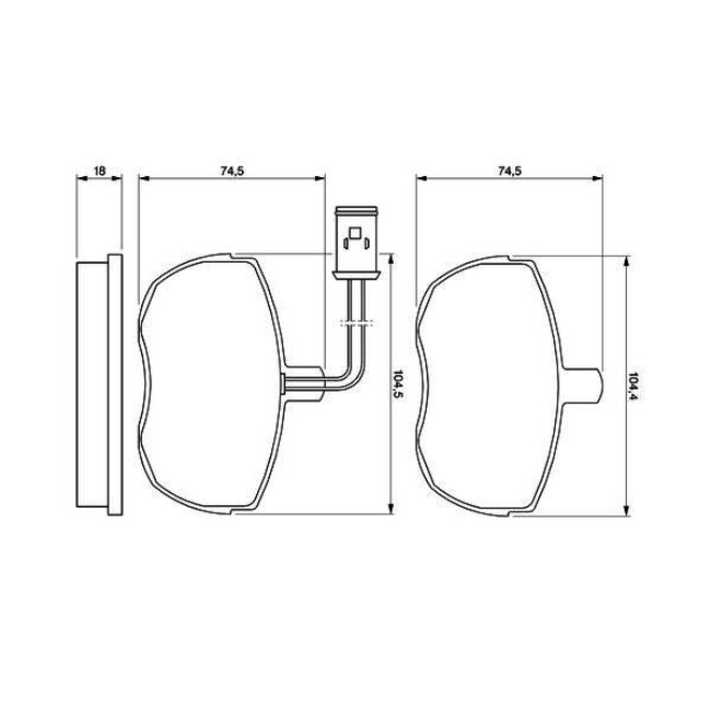 4 Plaquettes De Frein Bosch 0986424172