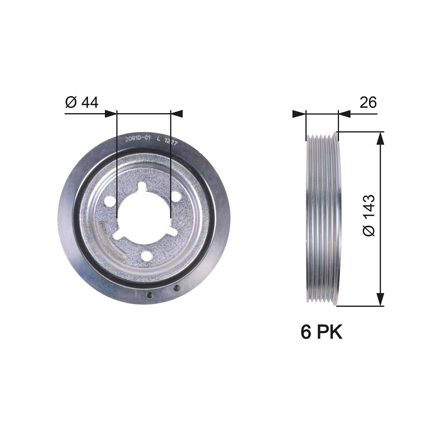 Poulie Damper Gates Tvd1055
