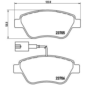 4 Plaquettes De Frein Brembo P23085