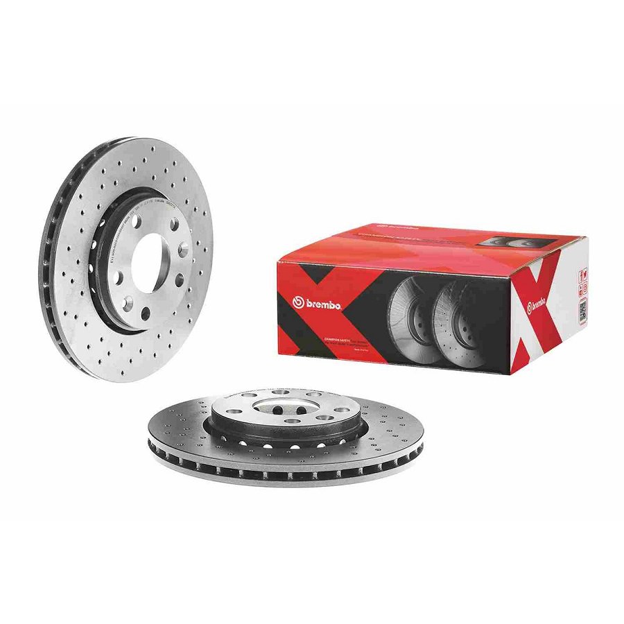 2 Disques De Frein Brembo Xtra Vernis Uv 09.a727.1x