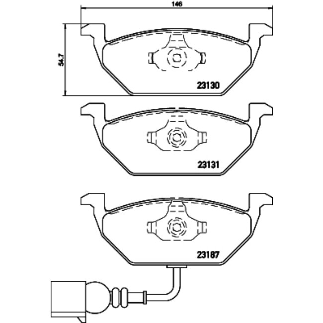 4 Plaquettes De Frein Brembo P85072