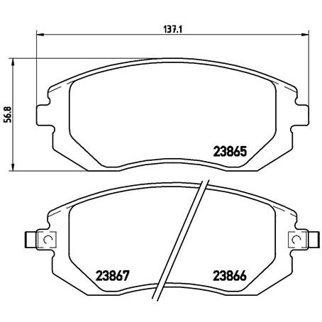 4 Plaquettes De Frein Brembo P78013