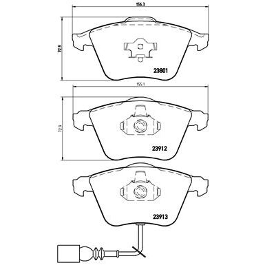 4 Plaquettes De Frein Brembo P85079
