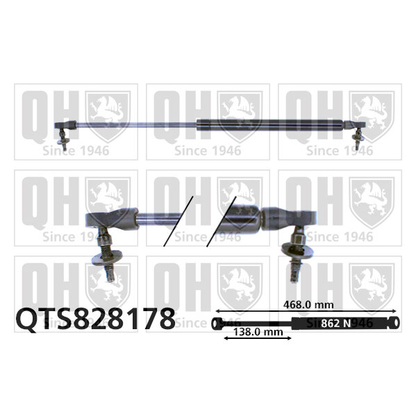 Vérin De Coffre Quinton Hazell Qts828178