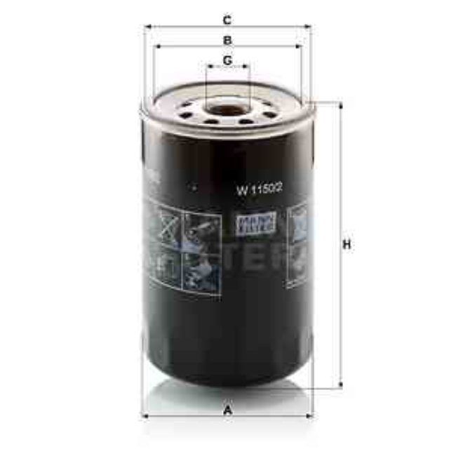 Filtre À Huile Mann-filter W1150/2