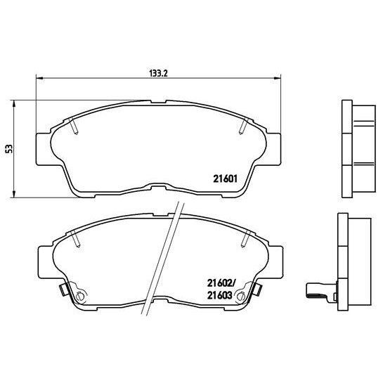 4 Plaquettes De Frein Brembo P83034