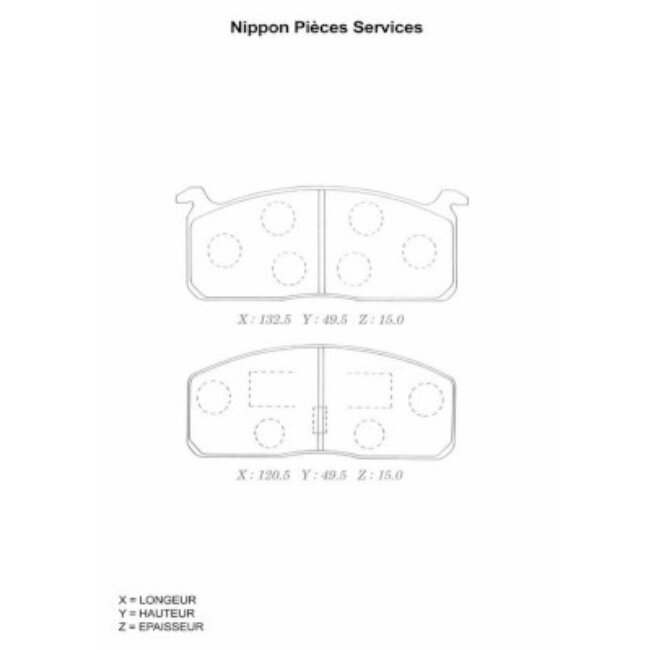 4 Plaquettes De Frein Nps T360a24