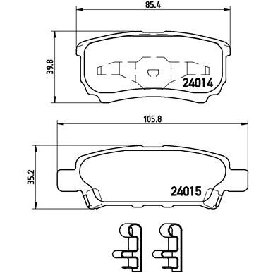 4 Plaquettes De Frein Brembo P54034