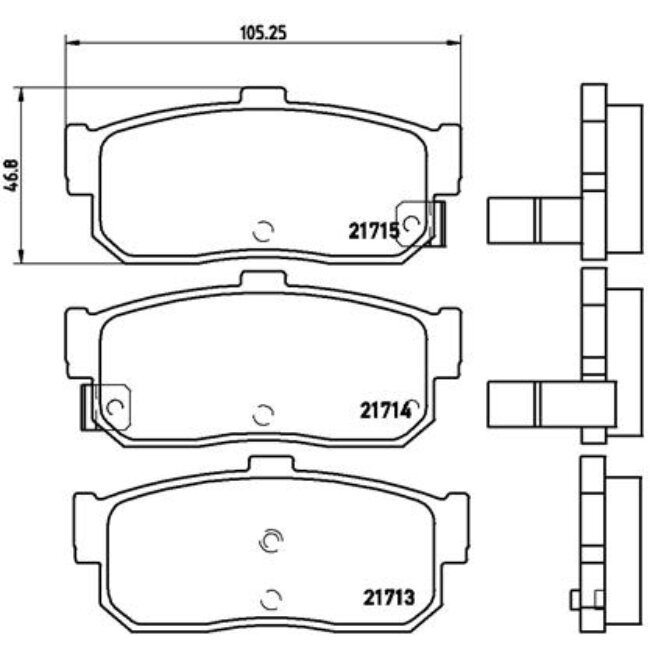 4 Plaquettes De Frein Brembo P56029
