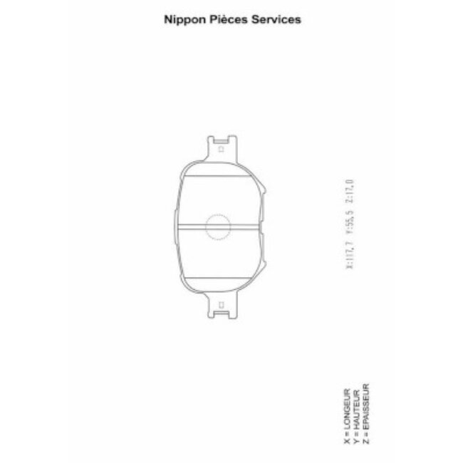 4 Plaquettes De Frein Nps T360a07