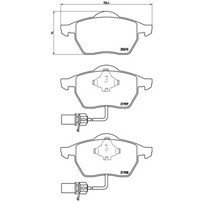 4 Plaquettes De Frein Brembo P85037
