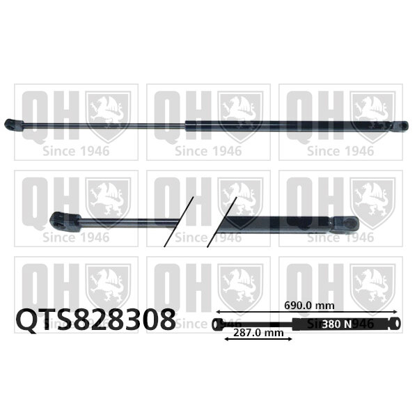 Vérin De Capot Quinton Hazell Qts828308