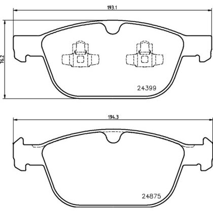 4 Plaquettes De Frein Brembo P86023